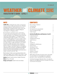 Weather and Climate Science, Facilitator's Guide, Level 1 (PDF)