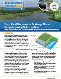 Corn Yield Response to Drainage Water Recycling Using Subirrigation
