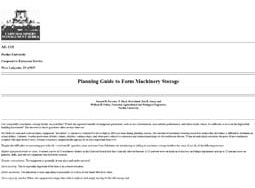 Planning Guide to Farm Machinery Storage