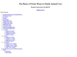 The Basics of Swine Wean-to-Finish Animal Care