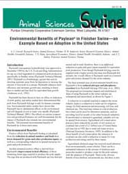 Environmental Benefits of Paylean in Finisher Swine, An Example Based on Adoption in the U.S.