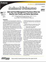 Diet and Feed Management Practices Affect Air Quality from Poultry and Swine Operations