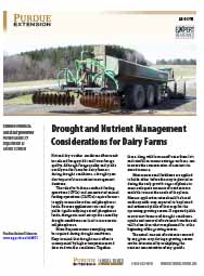 Drought and Nutrient Management Considerations for Dairy Farms
