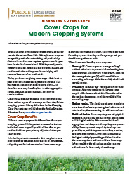 Managing Cover Crops: Cover Crops for Modern Cropping Systems