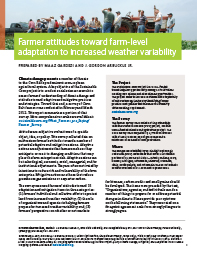 Farmer Attitudes Toward Farm-level Adaptation to Increased Weather Variability