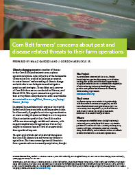 Corn Belt Farmers' Concerns About Pest and Disease Related Threats to Their Farm Operations