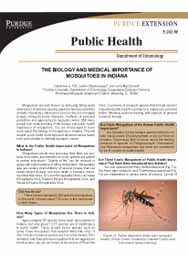 The Biology of Indiana Mosquitoes