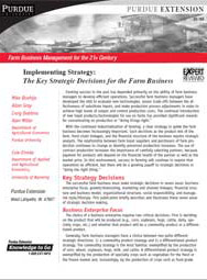 Implementing Strategy: The Key Strategic Decisions for the Farm Business