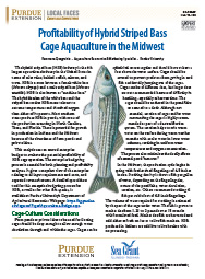 Profitability of Hybrid Striped Bass Cage Aquaculture in the Midwest