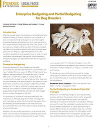 Enterprise Budgeting and Partial Budgeting for Dog Breeders