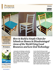 How to Build a Simple Chair for Schools or Homes in Disadvantaged Areas of the World Using Local Resources and Low-End Technology