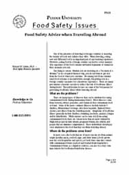 Food Safety Advice When Traveling Abroad