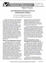 Low-Temperature Drying of Corn in Southwestern Indiana