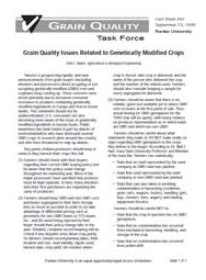 Grain Quality Issues Related to Genetically Modified Crops