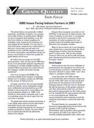 GMO Issues Facing Indiana Farmers in 2001