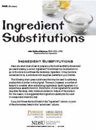 Ingredient Substitutions