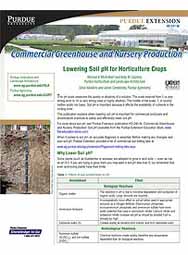 Commercial Greenhouse and Nursery Production: Lowering Soil pH for Horticulture Crops
