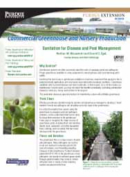 Commercial Greenhouse and Nursery Production: Sanitation for Disease and Pest Management