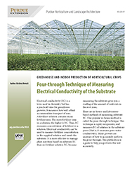 Greenhouse and Indoor Production of Horticultural Crops: Pour-through Technique of Measuring Electrical Conductivity of the Substrate
