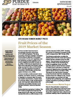 2019 Indiana Farmers Market Prices: Fruit