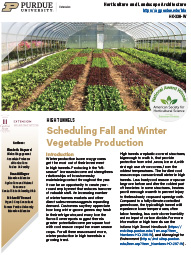 Scheduling Fall and Winter Vegetable Production in High Tunnels