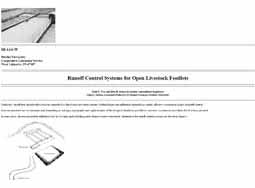 Runoff Control Systems for Open Livestock Feedlots