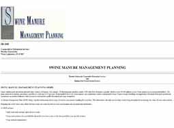Swine Manure Management Planning