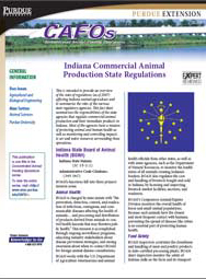 Indiana Commercial Animal Production State Regulations