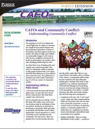 CAFOs and Community Conflict: Understanding Community Conflict