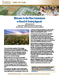 Land Use: Welcome to the Plan Commission or Board of Zoning Appeals
