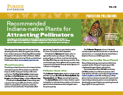 Protecting Pollinators: Recommended Indiana-native Plants for Attracting Pollinators