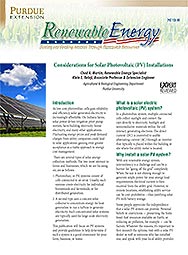 Considerations for Solar Photovoltaic (PV) Installations