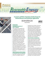 Economic and Policy Evaluation of Solar Energy for Indiana Business and Residential Applications