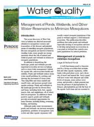 Management of Ponds, Wetlands, and Other Water Reservoirs to Minimize Mosquitoes